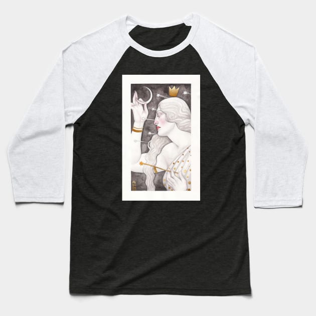 Starry Night Allegory Baseball T-Shirt by Medusa Dollmaker